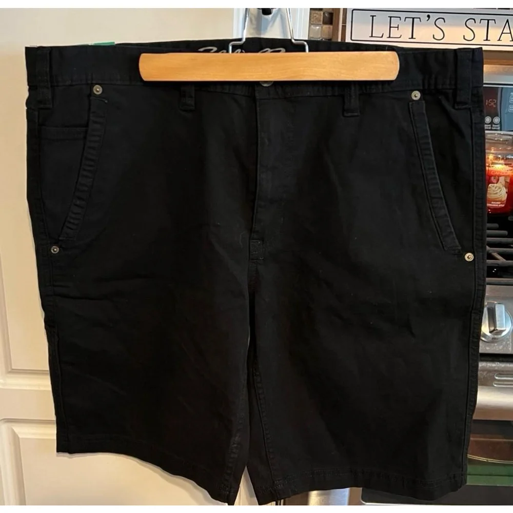 New Eddie Bauer Black Canvas Utility Shorts